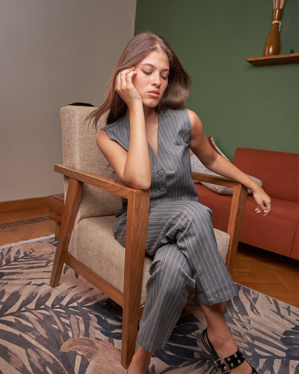 Striped Tailored Pants