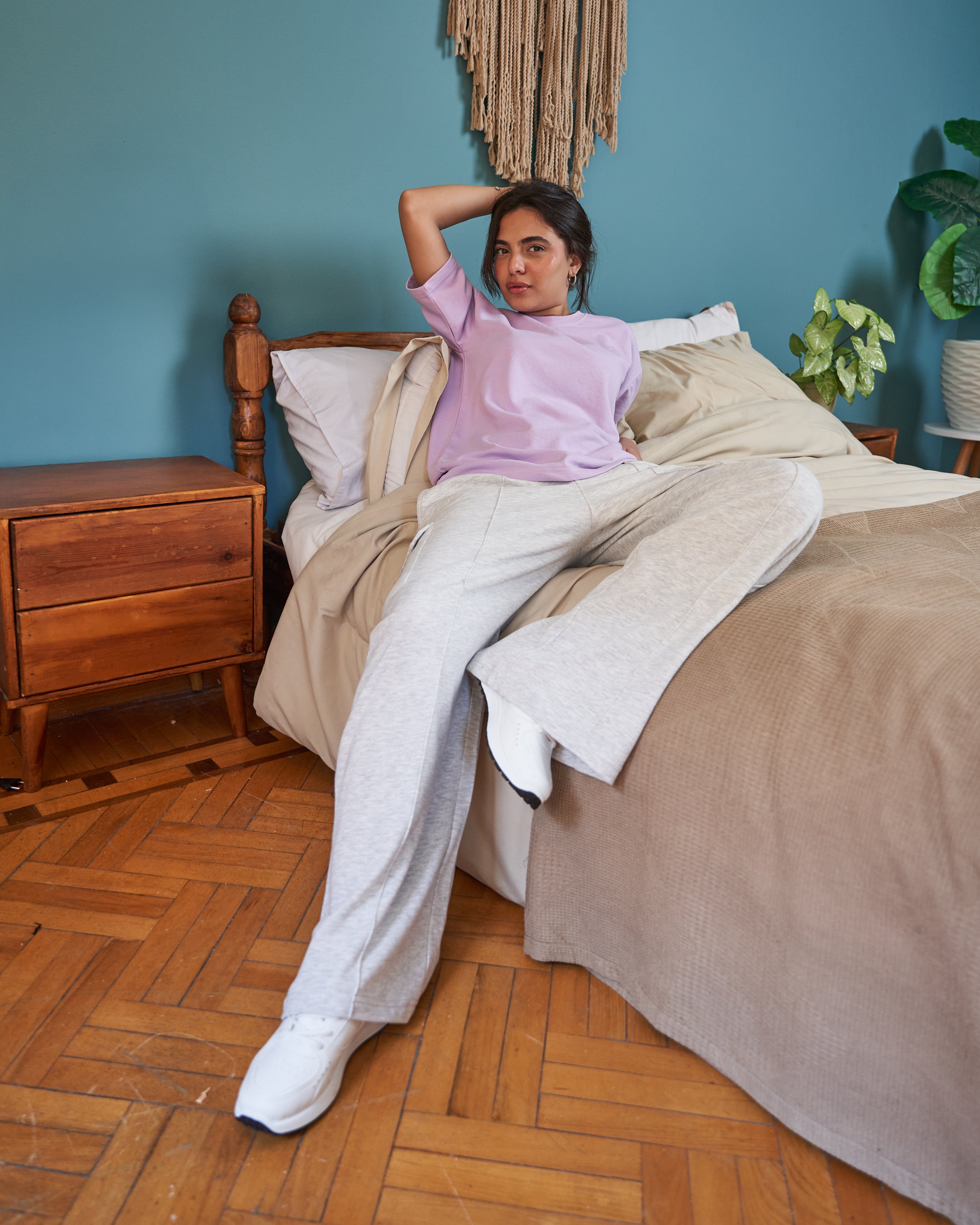 Wide-Leg Sweatpants