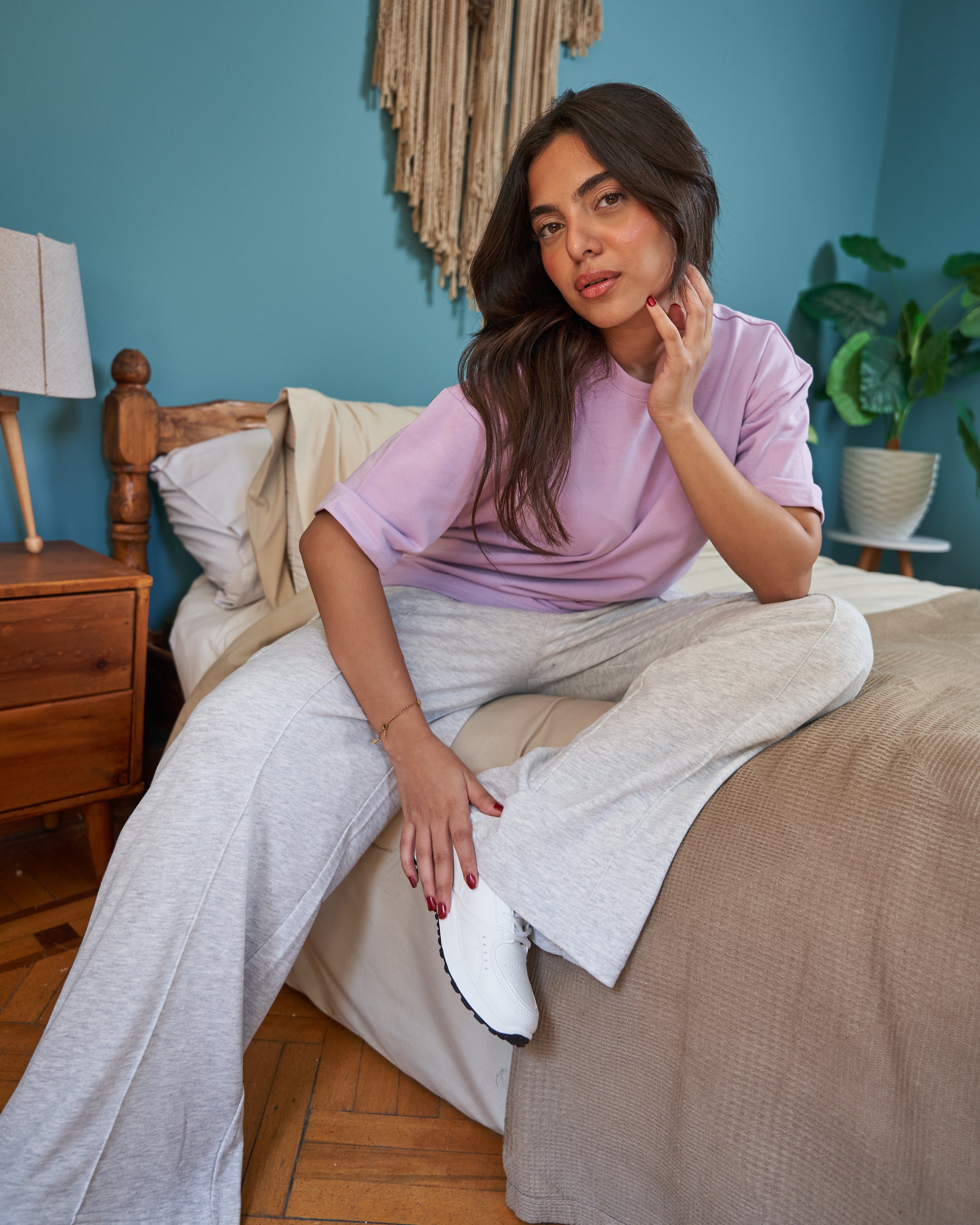 Wide-Leg Sweatpants